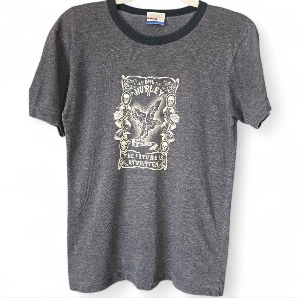 Vintage Hurley "The Future Is Unwritten" Tee Iconic Classic‎ Eagle Medium Skate